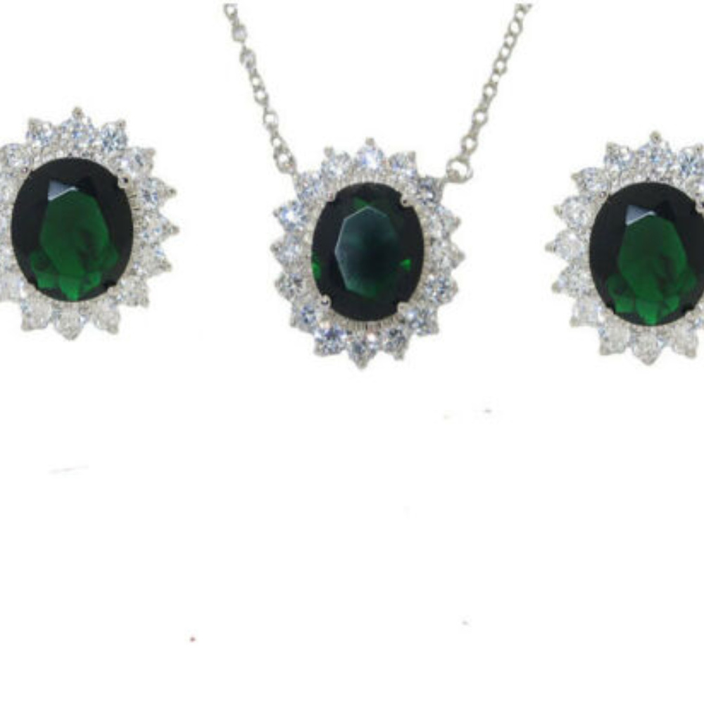 SOLD NWT jewelry set princess kate diana earring neck - Picture 2 of 4